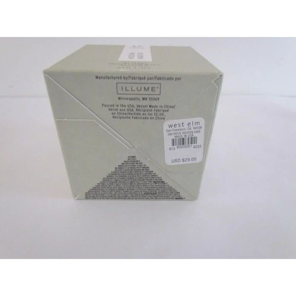 West Elm Rove Single Wick Boxed Candle 5.5 oz Bergamot Jasmine Cedarwood NIB